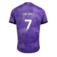 Liverpool Luis Diaz #7 Tretí futbalový dres 2023-24 Krátky Rukáv
